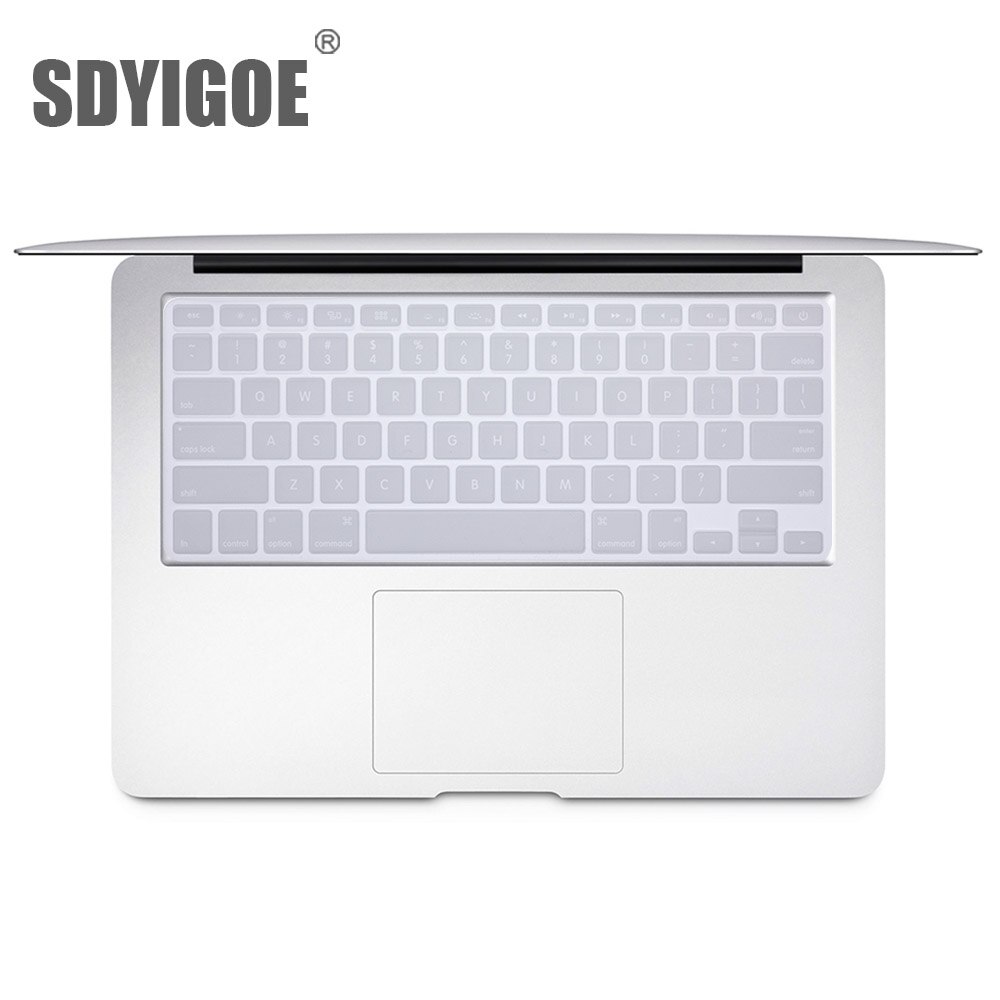 Laptop keyboard cover for macbook air 13inch model A1466 A1369 U.S. Edition Us-Enter English text Keyboard protective film: Clear