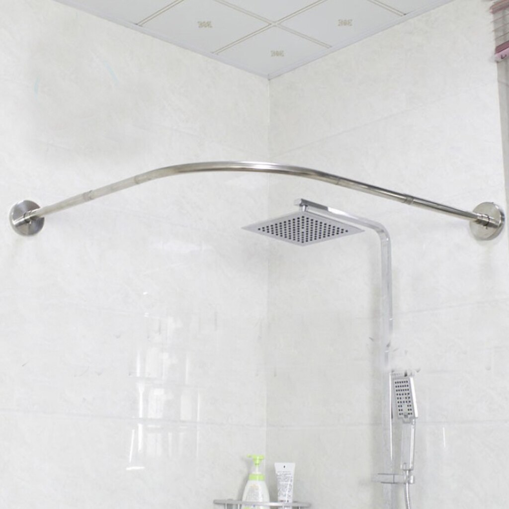 Dusche Vorhang U bilden Ecke Schiene Schlecht Spur Ringe Clips Halfter Stange Pole 2cm Dia Vorhang Hardware- Zubehör