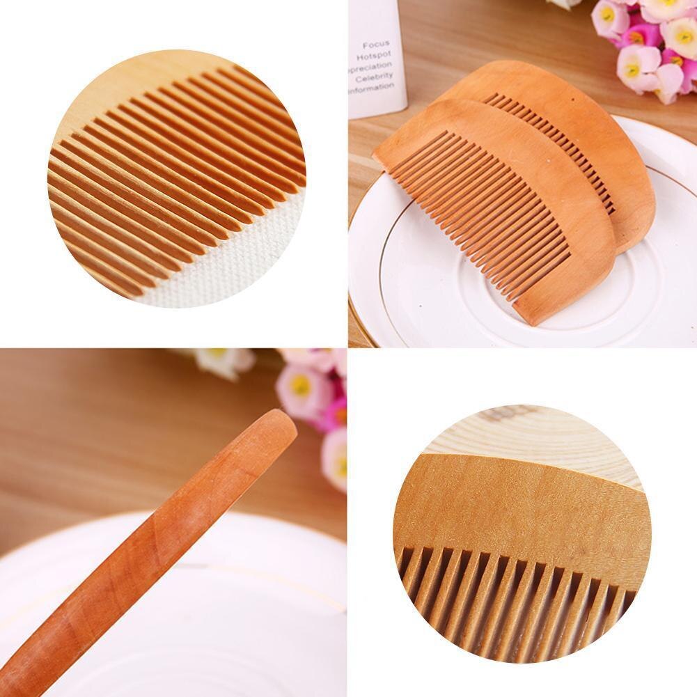 1 Pcs Natuurlijke Walnoot Hout Kam Verdikte Zachte Tand Beaut Baard Tanden Anti-Statische Kam Hoofd Close Houten Haar care Massage Y3W0