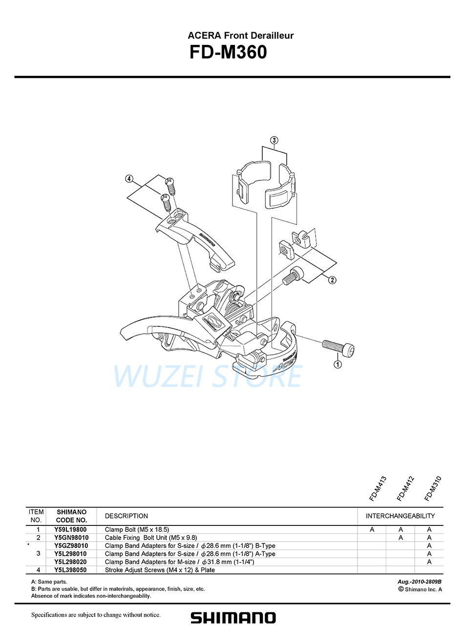 Shimano, Alivio cambio 21/24/27, RD-M430 de terciopelo RD-M360 RD-M370/7/8/9, bicicleta de montaña frente a RD-M390, cambio