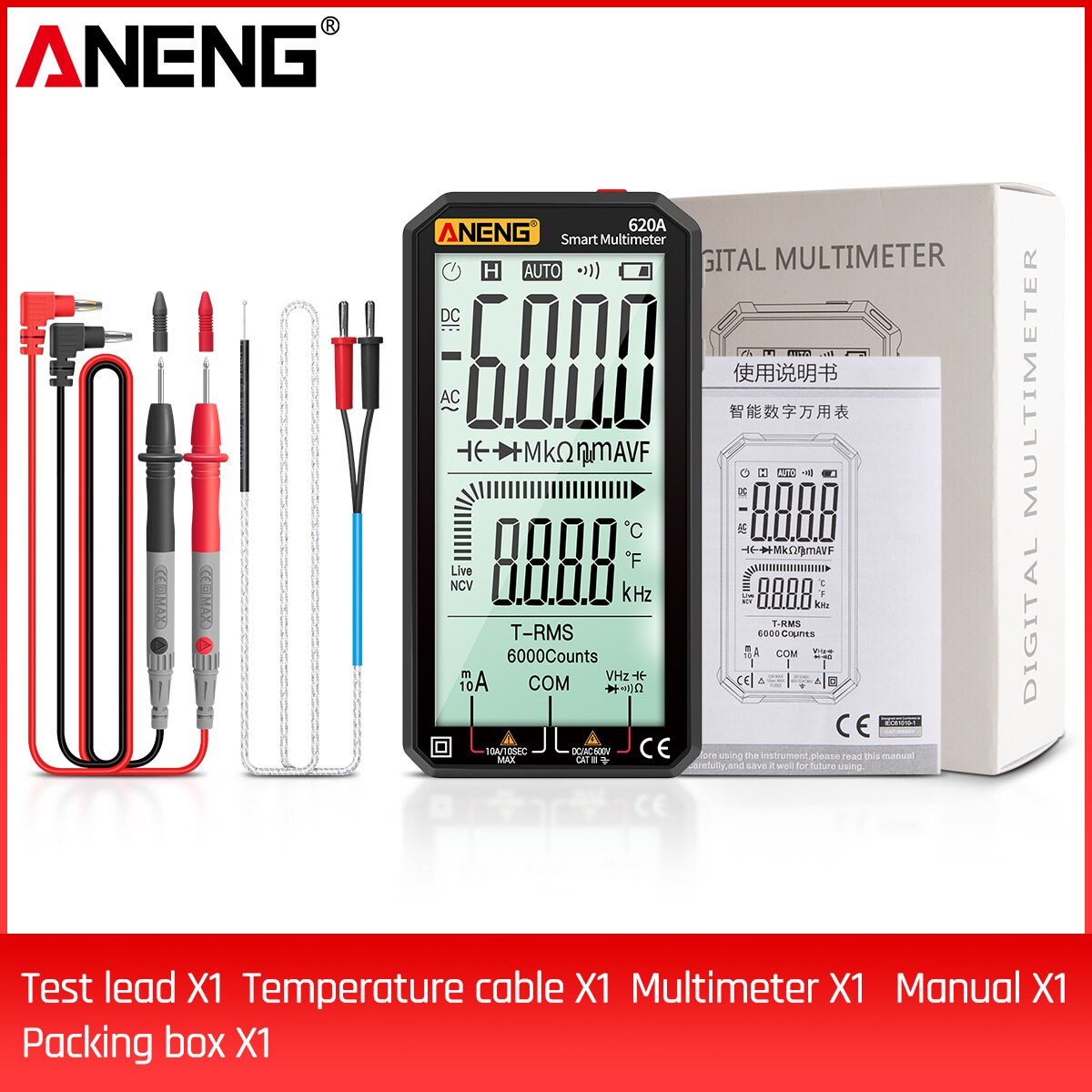 Smart Digital Multimeter Transistor Testers 6000 C... – Grandado