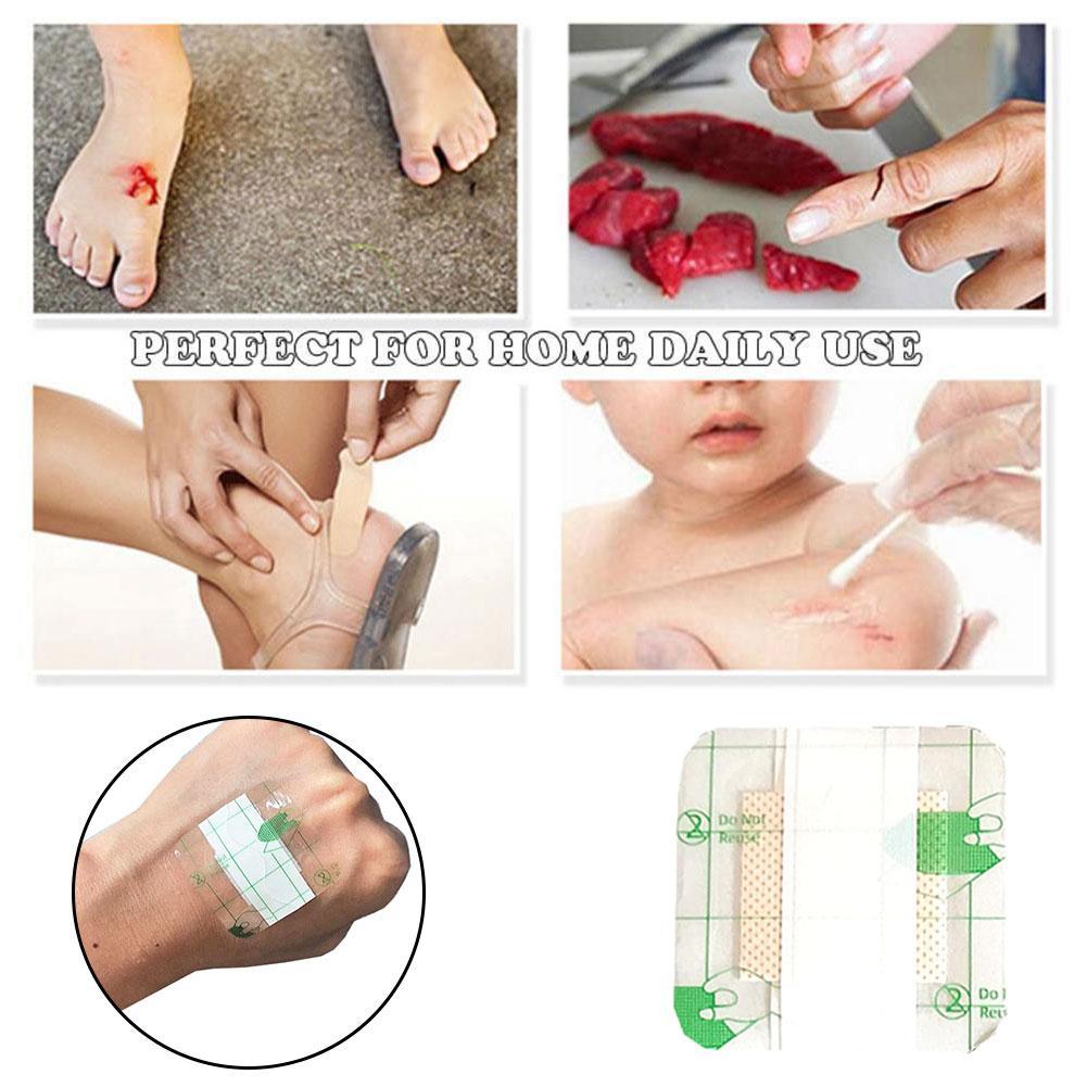 50/100PC Bandage Breathable Waterproof Adhesive 38*38mm Wound Bandage Band-Aid H1M8