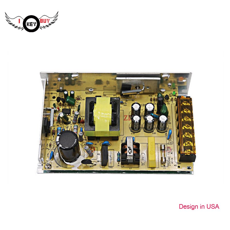 I Key Buy Power Switch AC 110V/ 220V to DC 12V 10A Aluminum Mesh Heat Dissipation for Home