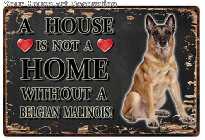 Noir blanc animaux chien métal signe étain affiche une maison Doberman doré Labrador décor à la maison barre mur Art peinture 7.8x11.8 pouces: y3120