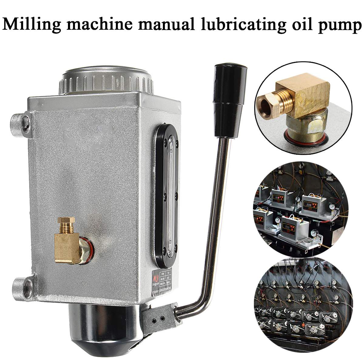 Smerende Handmatige Oliepomp Hand Smering 500CC CNC 4mm Dubbele Uitlaatpoort voor Frezen Ponsen en Snijmachine Apparatuur