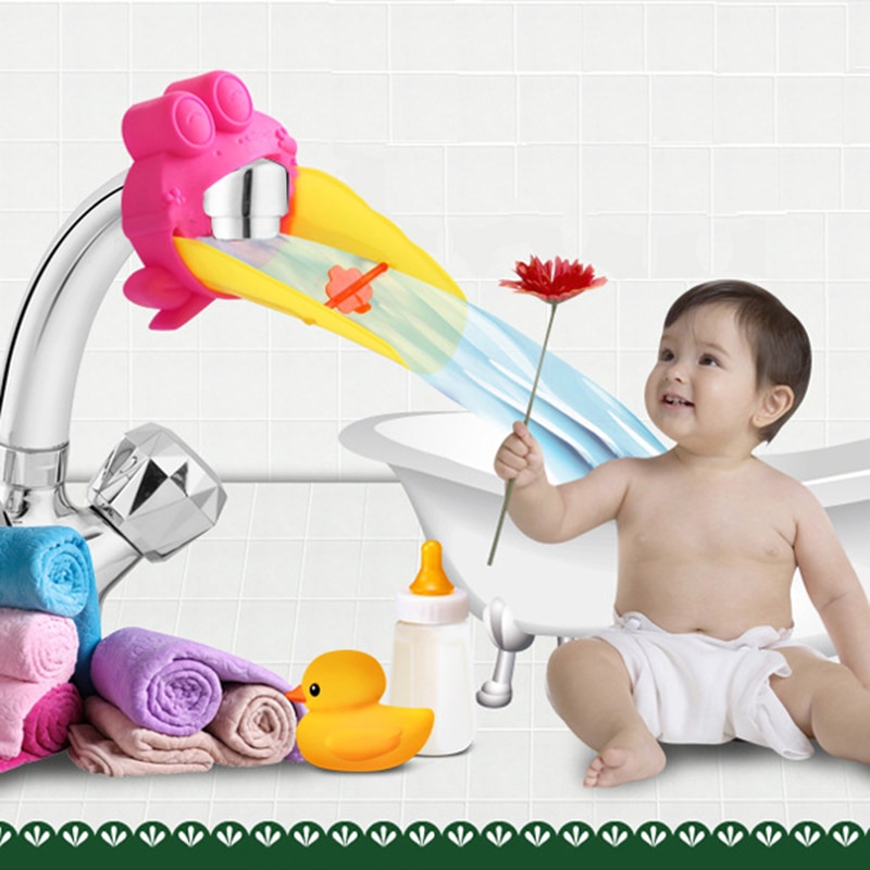 Baby Leuke Kikker Extender voor Kinderen Wassen Handen Handig Baby Helper Badkamer Wastafel Kraan Chute Extenders