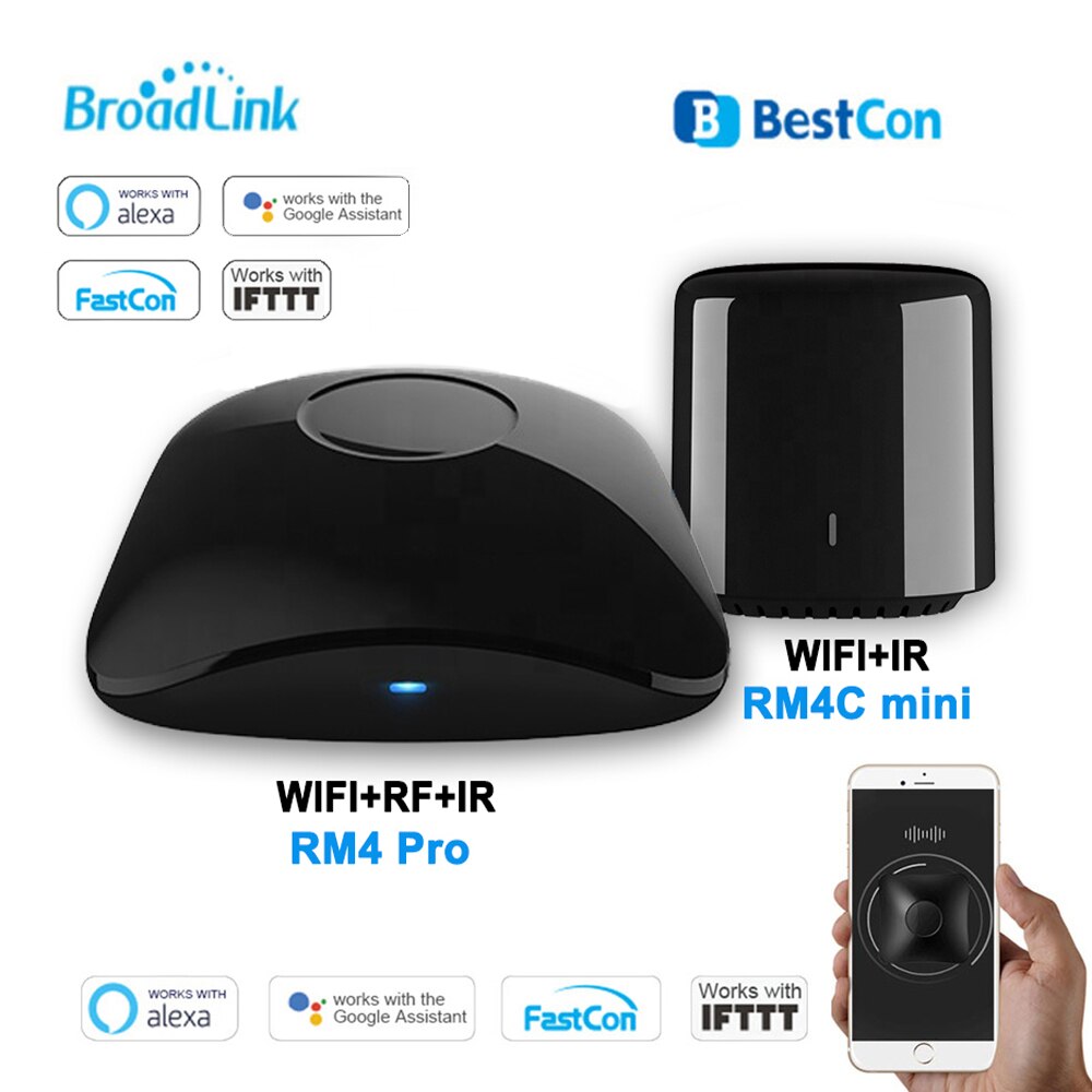 Broadlink RM4 pro RM4C MINI Universal Intelligent Remote Controller Smart Home Automation WiFi+IR+RF Switch For IOS Android