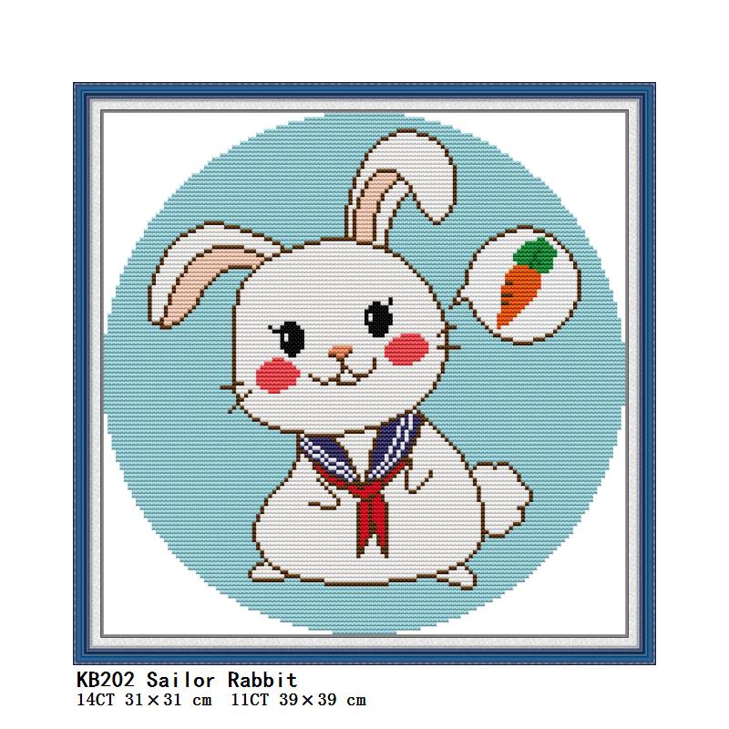 Joy Sunday Cross Stitch Kits Fabric Canvas Embroidery Kit Stamped Rabbit Animal Printed Counted Needlework Set Crafts Thread