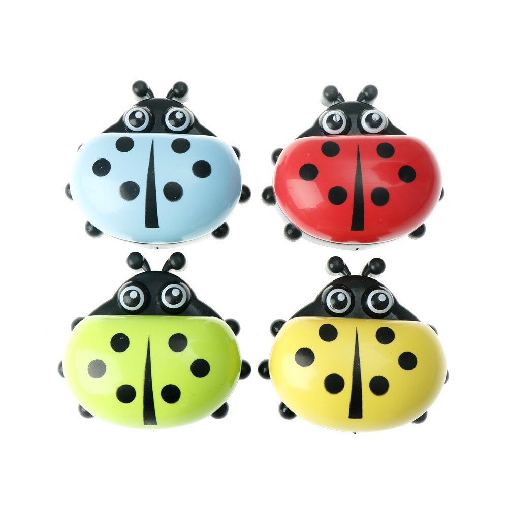 1Pcs Plastic Lieveheersbeestje Zeepkist Leuke Cartoon Reizen Zeepbakje Organizer Kids Badkamer Zeep Houder Met Cover Voor Kinderen