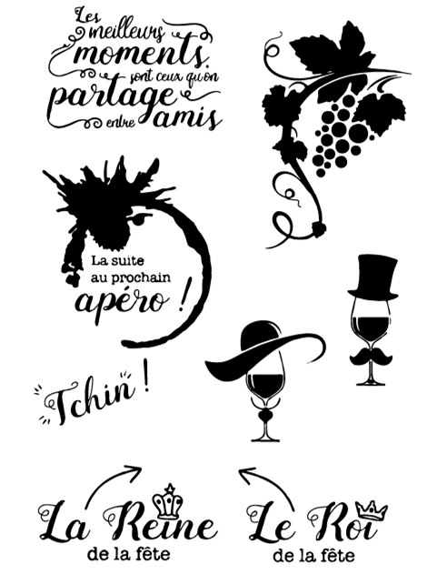 Fransk genomskinlig stämpel för scrapbooking transparent silikongummi gör-det-själv fotoalbumdekor  f131: Lila