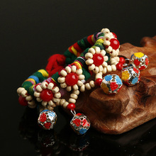 Etnische kralen armband handgemaakte sieraden doek bells armbanden stof sieraden