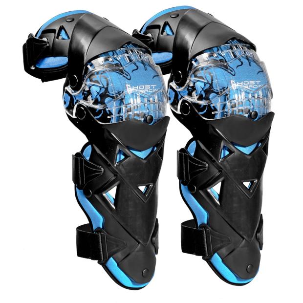 Motorcykel knæpuder motocross knæ pc bøjle high-end beskyttende gear knæbeskyttere: Himmelblå