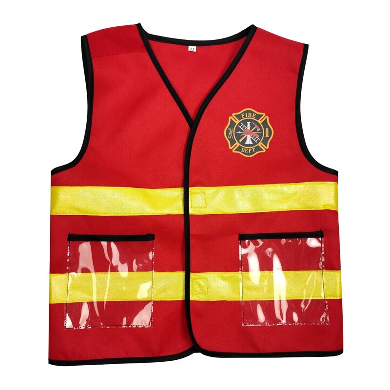 Barn brannmann uniform cosplay liten brannmann barn halloween kostyme: 1pc