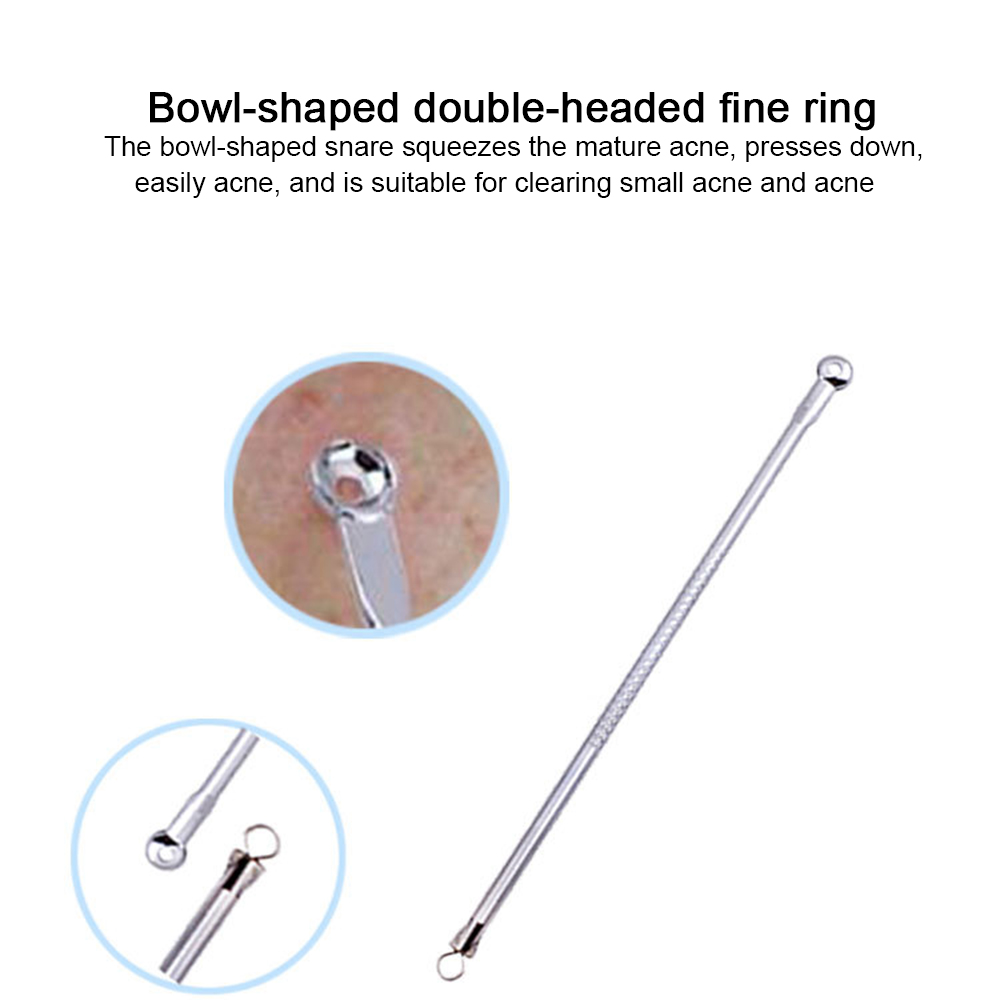 9 stuks roestvrijstalen mee-eterverwijderaar voor puistjes, acne-naaldclip, dubbele poriënverwijderaar, acne-plagende acne, pijnlijke gezichtshuid, schoonheidsset