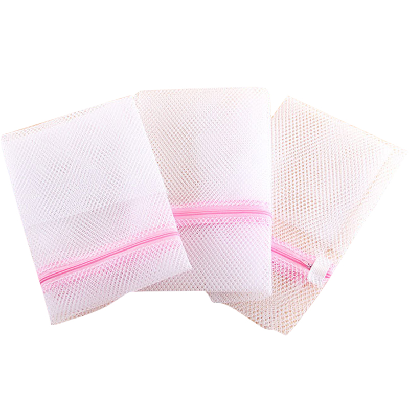 Sac à linge zippé en nylon pliable pour machine à laver, sac à linge pliable pour soutien-gorge, chaussettes, sous-vêtements, filet de lavage: 60 cm x 50cm 1pc