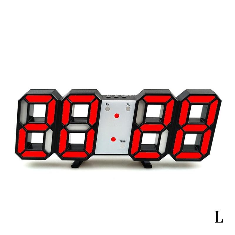 3d digital clock alarm clock digital wall clock LED clock clock clock alarm electronic 1999 temperature large W1S0: L