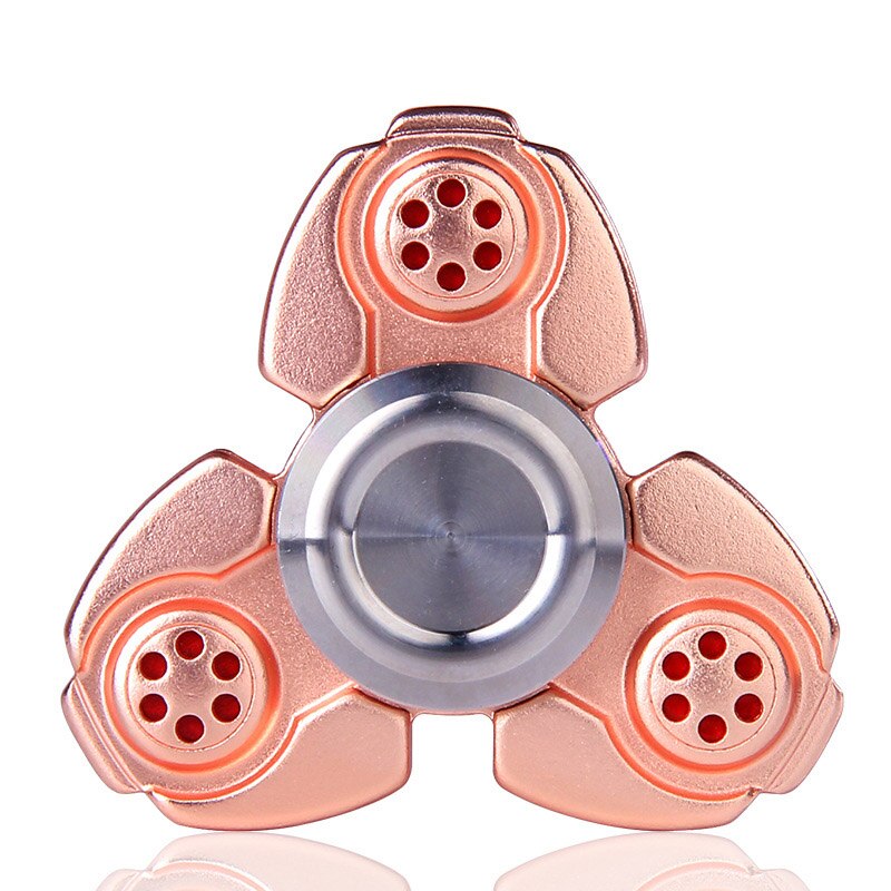 Zinklegering Tri Hand Vinger Spinner Tol Gryo Speelgoed: rose gold
