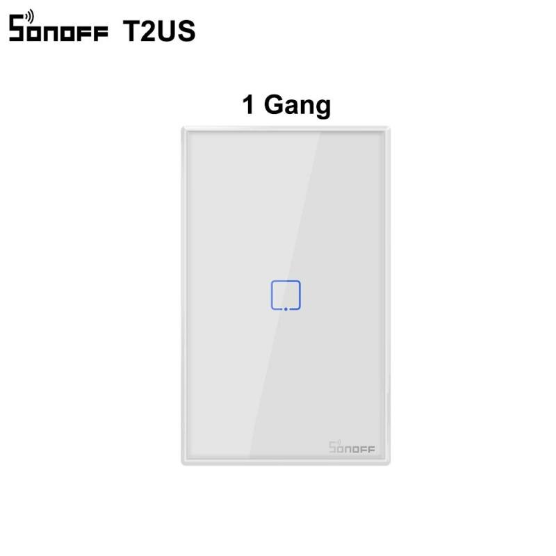 Sonoff-interruptor inteligente de parede t2 us/uk/eu tx, wi-fi, touch, 433 rf/voz/controle com borda, básico, com alexa, google home: Sonoff T2 US 1 Gang