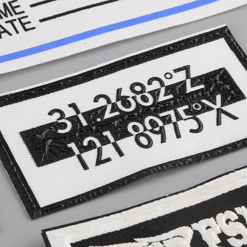 Parche de ropa accesorios decorativos coloridos insignia etiqueta letra sarga elementos Retro