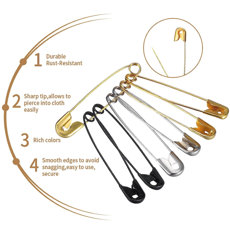 10-100p 22/28/38/45/54mm Zilver Gouden Veiligheidsspelden DIY Naaigereedschap Accessoire Ijzeren Naalden Veiligheidsspeld Broche Kledingaccessoires