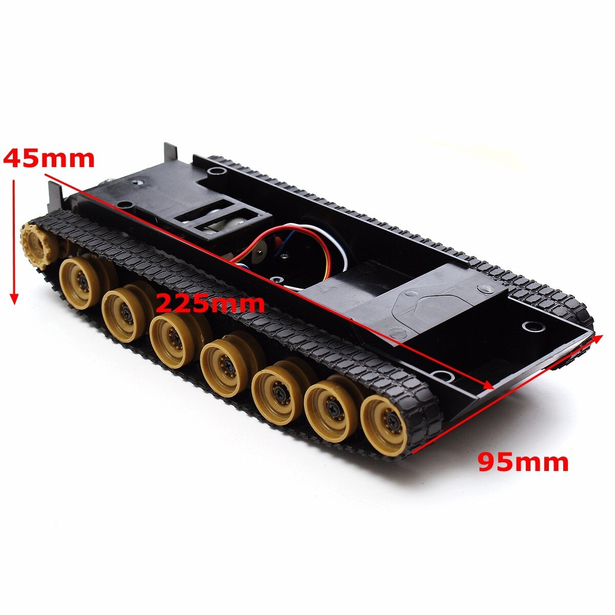3V~7.4V Rc Tank Smart Robot Tank Car Chassis Kit Rubber Track Track Kit for Arduino SCM