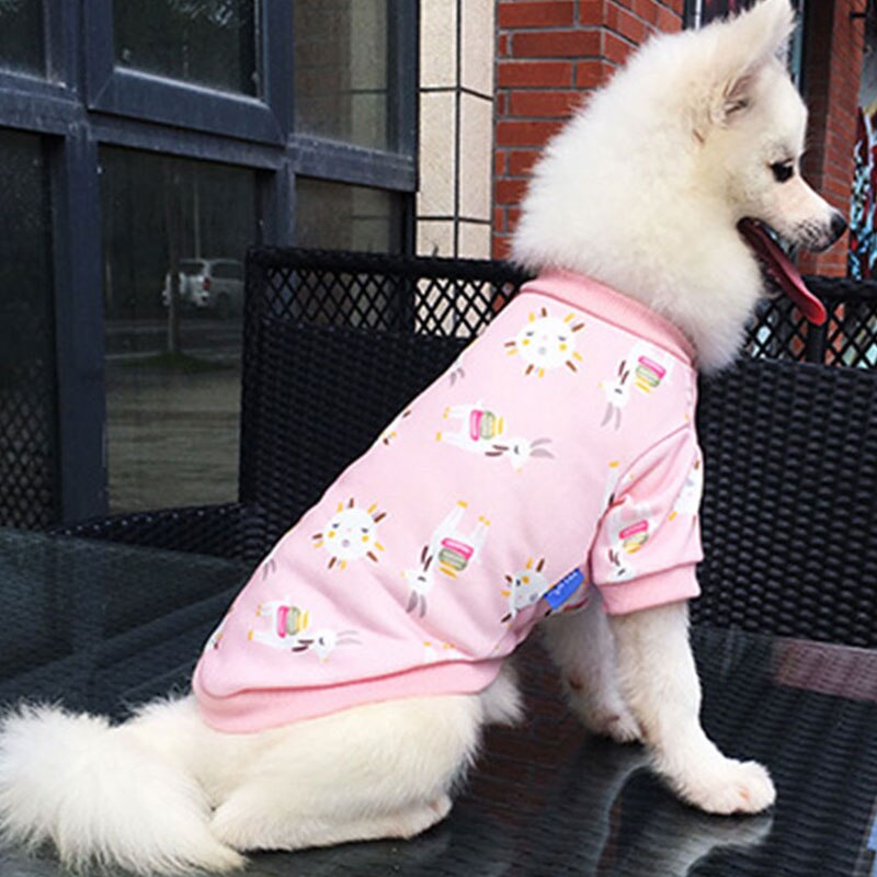 Hond Kleding O Nek Cartoon Hond Shirt Zachte Comfortabele Herfst Winter Pet Kleding Dunne Vest Kleine Hond T-shirt Dierbenodigdheden