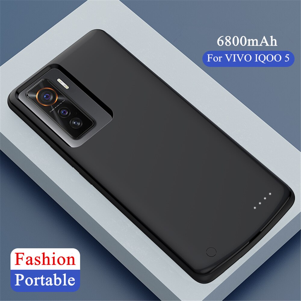 6800mAh Battery Charger Cases For VIVO IQOO 5 Pro Battery Case External Battery Powerbank Case For IQOO 5 Charging Cover