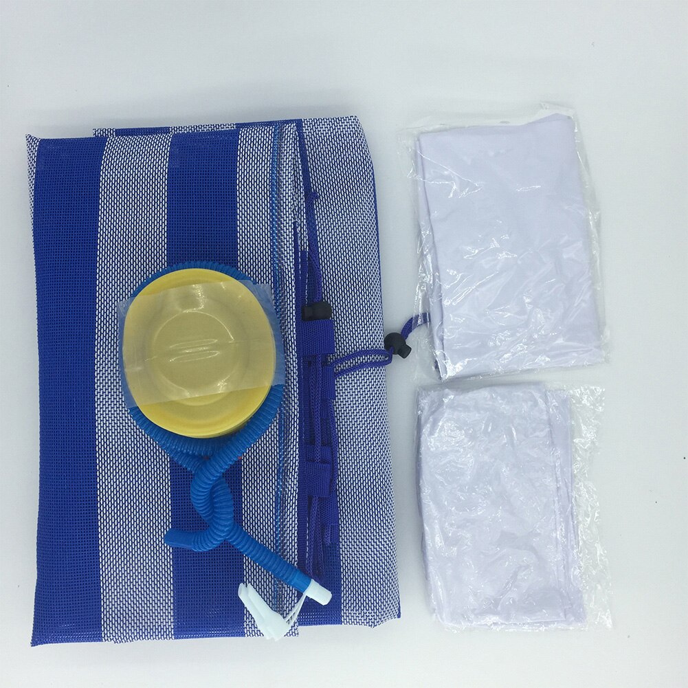 Zwembad Float Hangmat Multifunctionele Opblaasbare Hangmat Fauteuil Water Hangmat Lounge Rw: dark blue