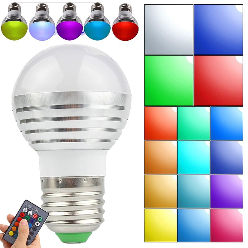 HobbyLane E27 RGB Slimme WIFI Led Lamp Afstandsbediening Veranderlijk Kleuren Party Bruiloft Decoratie Smart Home Bluetooth Lamp