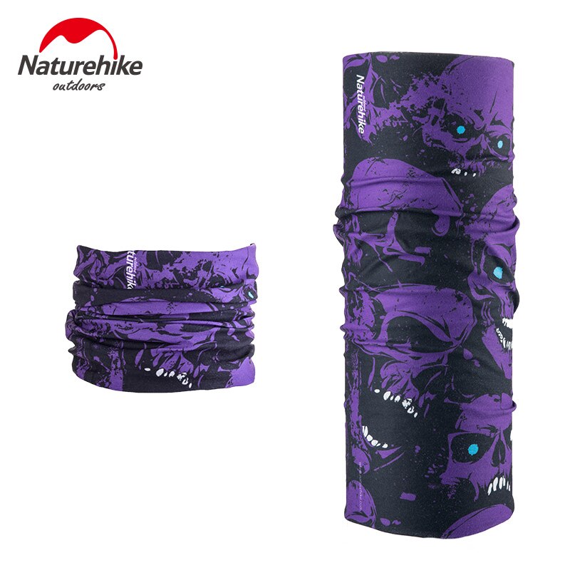 Naturehike wandelsjaal hoofdband outdoor kamperen wandelen fietsen fiets hoofddoek magisch ademend hoofddeksel  nh17 t 020- j: Paarse schedel