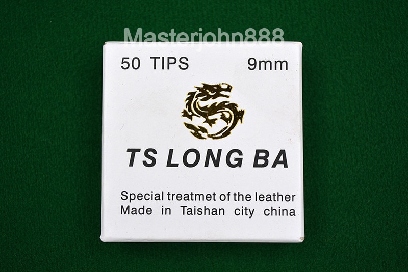 TS LONG BA 50pcs Glue-on Pool Billiards Snooker Cue Tips 9/10mm