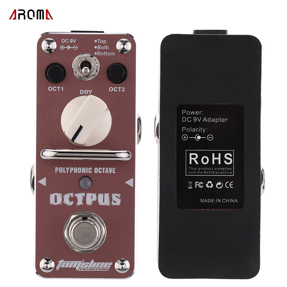 Aroma AHAR-3 Harmonizer Harmonist/Tonhöhe Schalthebel Elektrische Gitarre Effekt Pedal Mini Einzigen mit True Bypass Energie Kabel: OCTPUS
