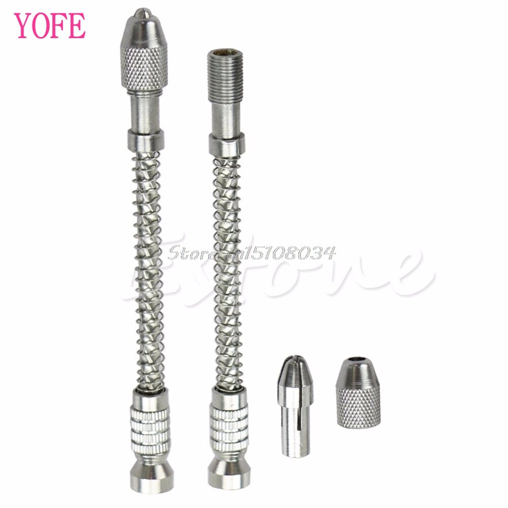 Mini Pin Vise Wood Spiral Hand Push Drill Chuck Micro Twist Bit Jewelry Tool &amp;