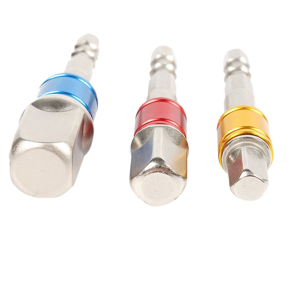 3 Pcs 1/4 3/8 1/2 drive Sockets Adapter sets Dopsleutel Adapter Set Kleur veiligheid riem kraal post met stalen bal Multicolor @ 16