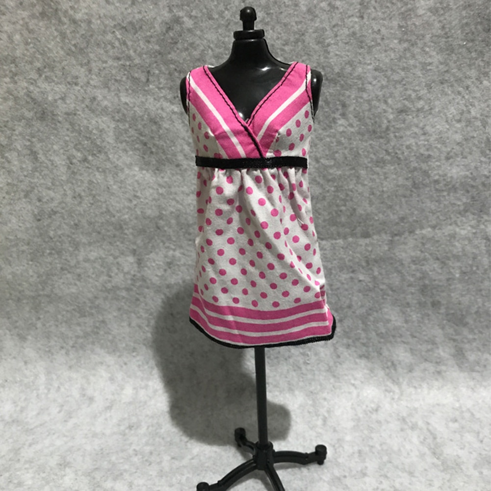 1/6 Vrouwelijke Mannequin Pop Kleding Display Stand Huis Miniatuur Scene Decor Poppenhuis Miniatuur 1:12 Wit Zwart