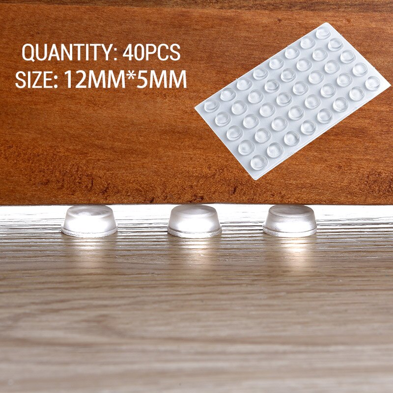 40-80 pces porta pára almofadas de silicone autoadesivas amortecedores de armário amortecedor de borracha almofada de buffer ferragens de móveis: 15x2mmx30pcs