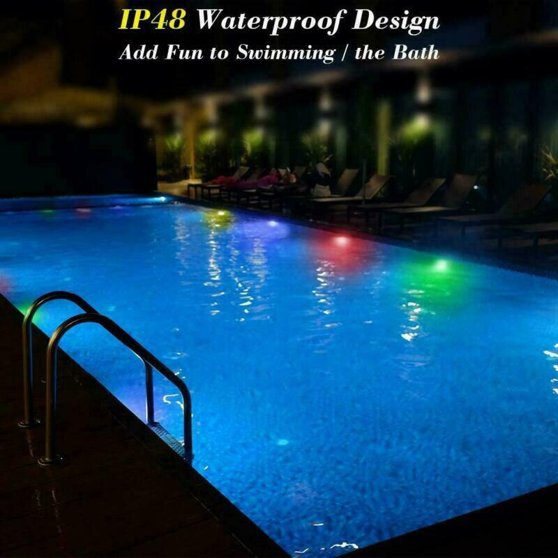 IP68 Waterproof Battery Operated Multi Color Submersible LED Underwater Light for Fish Tank Pond Swimming Pool Wedding Party