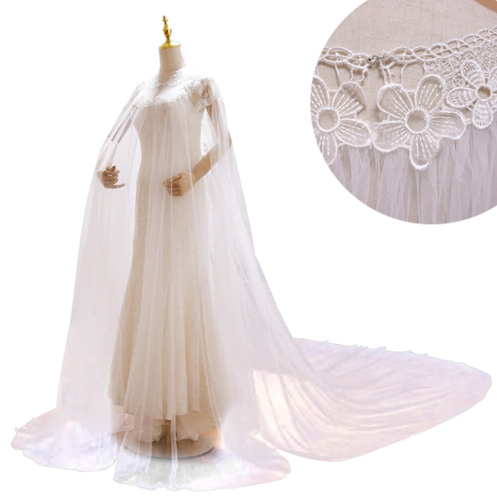 Topqueen G18 Lange Wedding Bridal Bolero Jacket Shawl Front Open Sexy Kant Applicaties Wedding Bolero Met Kant Borduurwerk Bloem