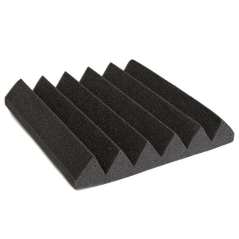 Painéis de parede de absorção de som da espuma do estúdio da cunha acústica de 12 pces isolamento acústico esponja absorção tratamento telha do painel