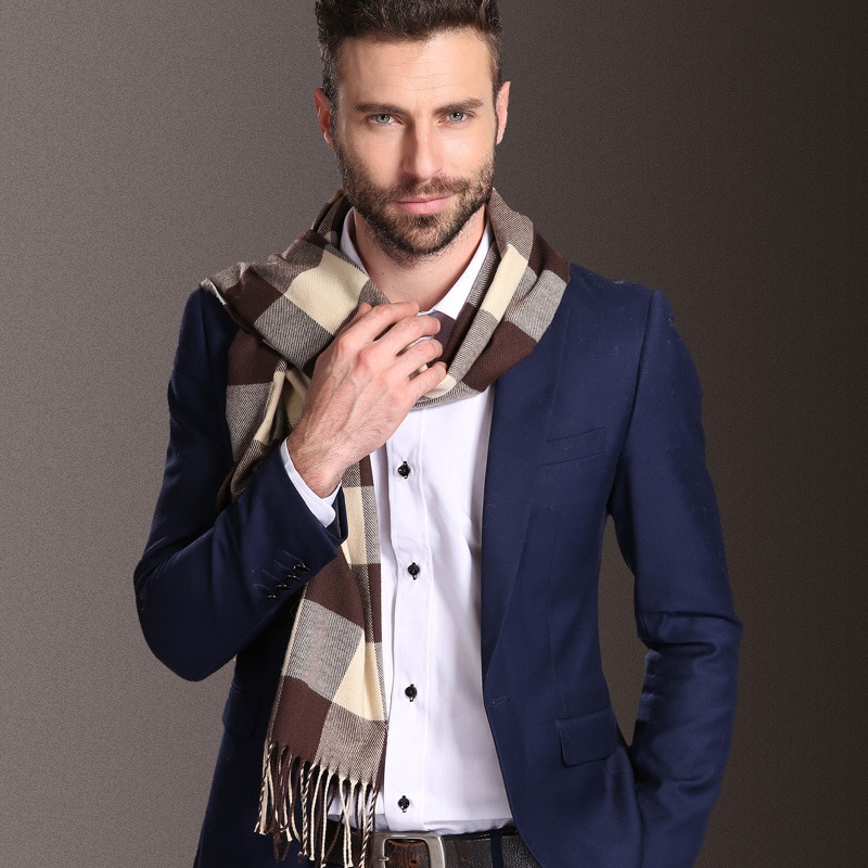 Europa Mode Sjaal Sjaals Mannen Winter Warm Tartan Sjaal Business Sjaal Plaid Katoen Wraps Bufanda Foulard Szaliki Ik Chusty
