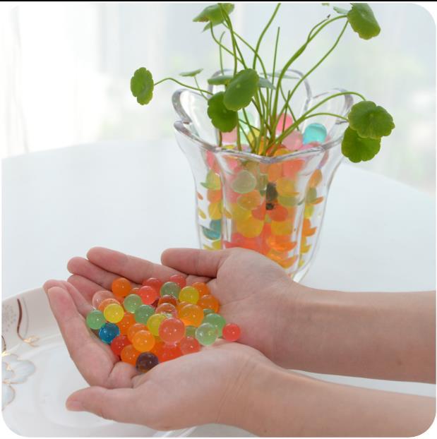 100 Stck Perle Boden Wasser Perlen Gel Ball Für Blume Schlamm sich Magie Gelee Kugeln Blumen- Anlage obst gemüse hause Dekoration