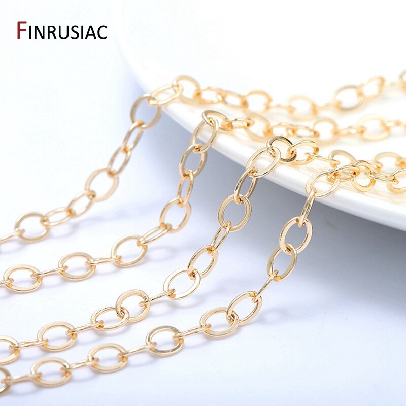 0.5m/1m Multi Types Chain For Jewelry Making Loose Chain Handmade DIY Bracelets Necklace Earrings Material: S / SKY BLUE