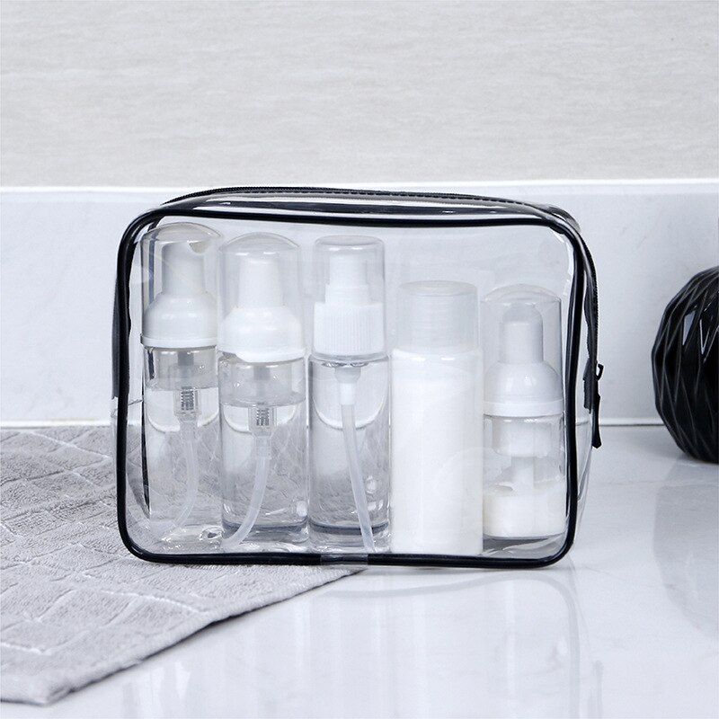 1 Stck PVC Klar machen-hoch Tasche für Frauen Mädchen transparent Kosmetik Tasche Wasserdichte Reißverschluss Schönheit fallen Reisen Kultur Taschen Handtasche