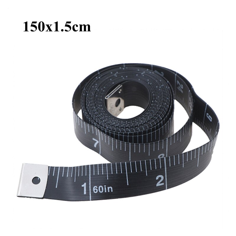 1pc 60in 150cm kroppsmått linjal sömnad skräddare måttband mini mjuk platt linjal centimeter meter sömnad måttband: B