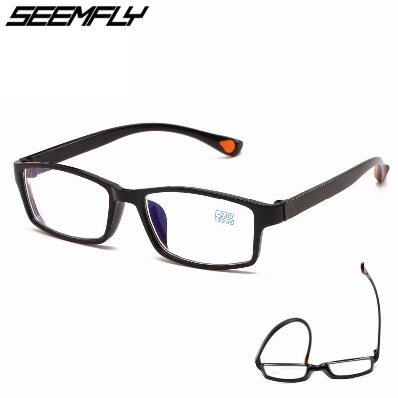 Seemfly clásico marco TR90 gafas graduadas para miopía de estudiante de corto gafas de vista 0-1,0-1,5-2,0-2,5-3,0-3,5-4,0