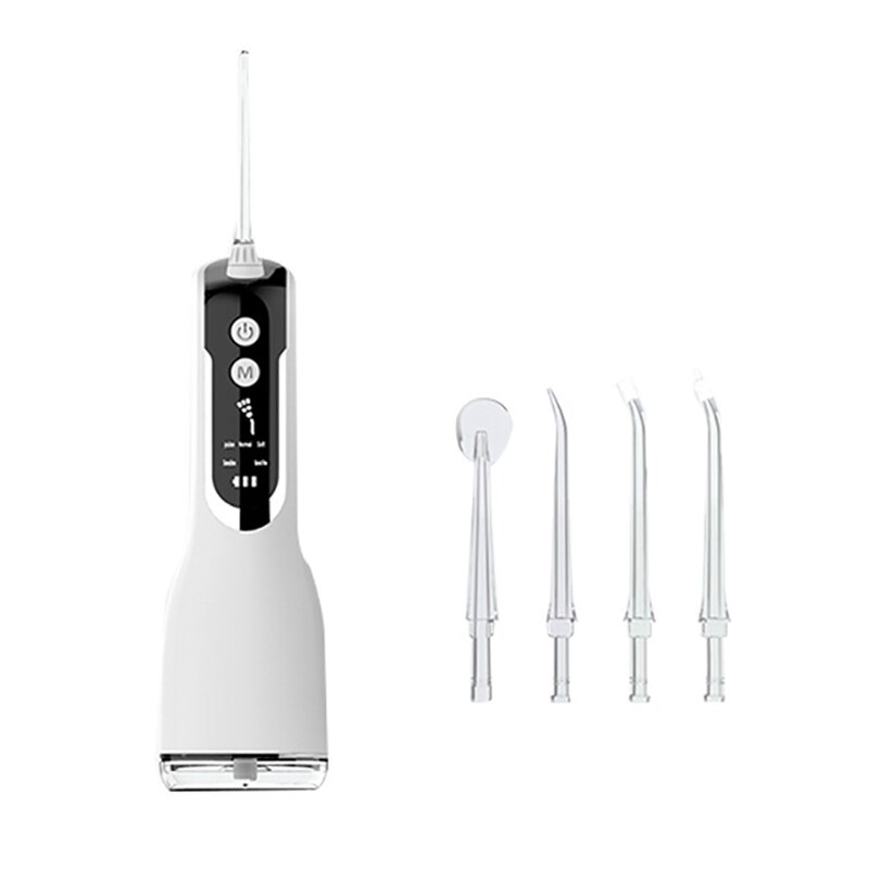 Portable Oral Irrigator With Travel Bag Water Flosser USB Rechargeable 5 Nozzles Water Jet 200ml Water Tank Waterproof 0ral irrigator