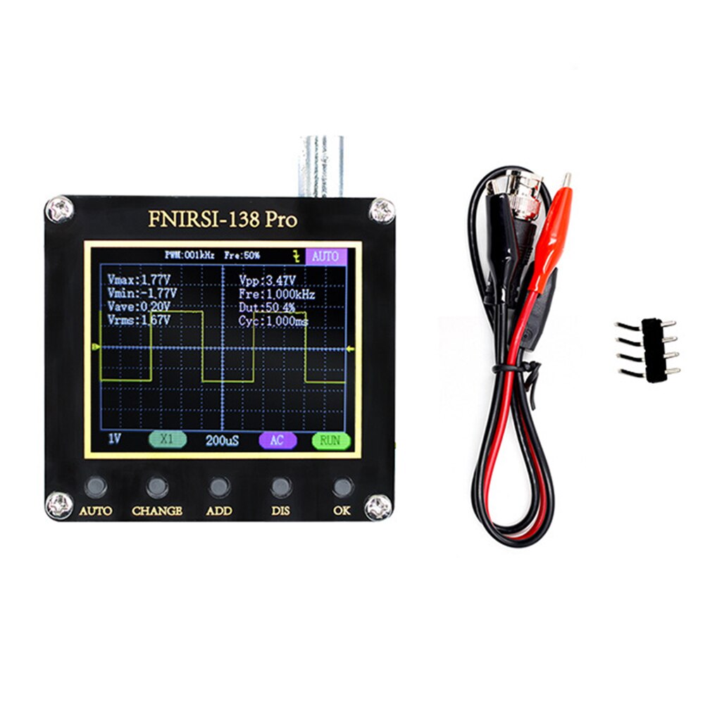 FNIRSI-138 PRO Digital Handheld Pocket Oscilloscope Kit 2.5MSa/s 200KHz Analog Bandwidth Support 80KHz PWM And Firmware Update