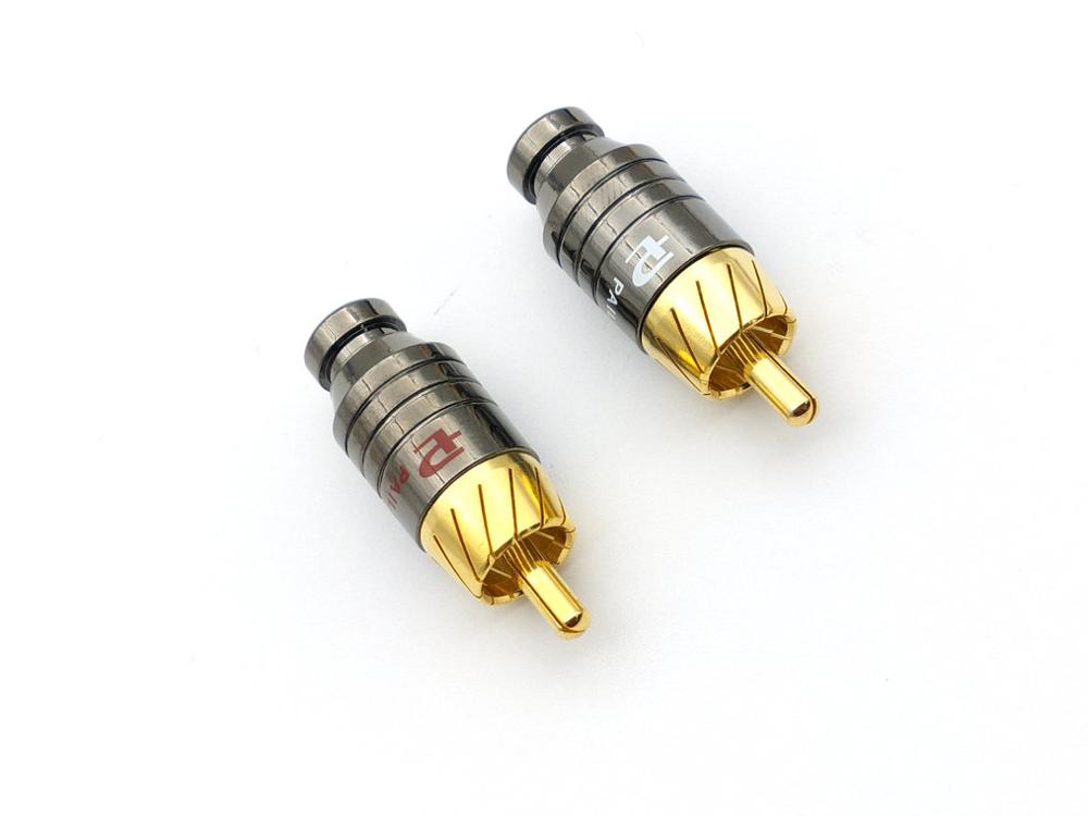 50pcs brass Gold Plated RCA Male Plug Connector soldering