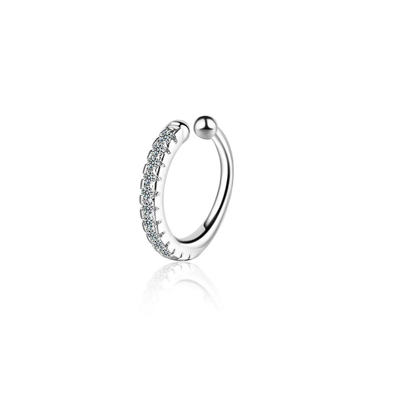 1pc nova chegada moda requintado arco-íris zircão orelha manguito brinco para a mulher geometria cristal sem piercing orelha clipe de jóias de verão: 2 gold
