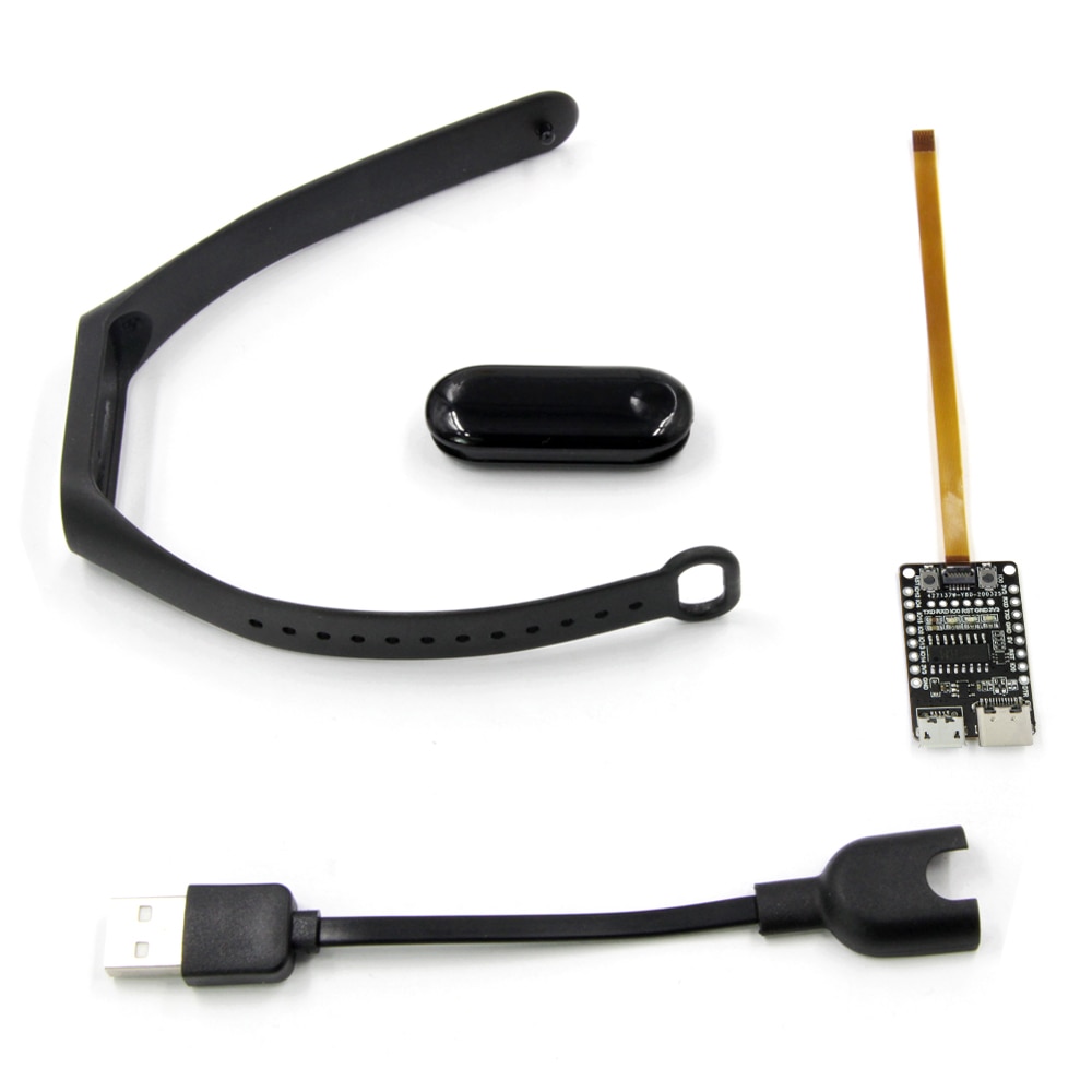 LILYGO®TTGO T-Wristband Series DIY Programmable Bracelet ESP32-PICO-D4 0.96 Inch IPS Screen MPU9250 Module Vibration